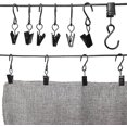 thumbnail image 3 of 50 Pack Stainless Steel Curtain Clips with S-Hooks, Black, 3 of 5