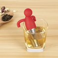 thumbnail image 4 of Filtre à Thé Mignon Infuseur de Thé pour Thé en Vrac Fine Maille en Acier Inoxydable Boule de Thé Plus Raide et Diffuseur avec Couvercle en SIlicone pour Tasse de Thé et Tasse, Rouge, 4 of 7
