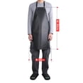 thumbnail image 4 of Waterproof PVC Apron, Anti-Corrosion Rubber Heavy Duty Apron for Lab Work, Dog Grooming, Cleaning Fish,Butcher,Barbecue, Black 80x55cm, 4 of 8