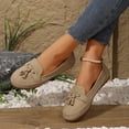 thumbnail image 6 of HTHLVMD Women's Office Shoes, Walking Shoes Women, Women's Tassel Loafers, Women's Walking Shoes Casual Tennis Slip On Sneakers Lightweight Comfortable Fashion Shoes for Women, Khaki 9, 6 of 7
