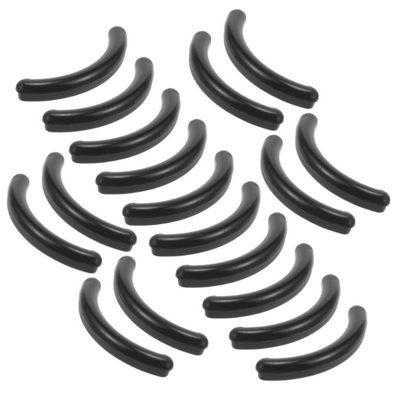 Toyandona 50Pcs Eyelash Curler Refill Pads Black Silicone Replacement Cushions Soft Safe for Makeup Use