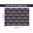 thumbnail image 3 of WRAPAHOLIC Retirement Wrapping Paper Roll - Mini Roll - 17 Inch x 16.5 Feet - Blue and Gold Happy Retirement with Confetti Design, Perfect for Retiree, Colleagues, Party, 3 of 7