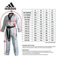 thumbnail image 4 of adidas Eco Fighter Taekwondo Sparring Competition Uniform WT Approved 100% Polyester Ultralight - Black V-Neck - 130 (00), 4 of 4