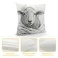 thumbnail image 4 of Orinice Sheep Graphic Decorative Pillow Cover for Home Couch Living Room Bed Sofa - Printed on Both Sides - Durable Cotton Linen Fabric - 1PC 12x12in, 4 of 5