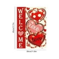 thumbnail image 3 of Valentine's Day Garden Flag 12x18 Inch, Double Sided Outdoor Patio Flag with Heart Pattern, Linen Banner for Yard Porch Decoration, Spring Holiday Welcome Flag, Farmhouse Style, 3 of 6