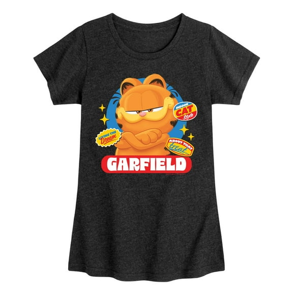 Garfield - Garfield Stickers - Toddler & Youth Girls Short Sleeve Graphic T-Shirt
