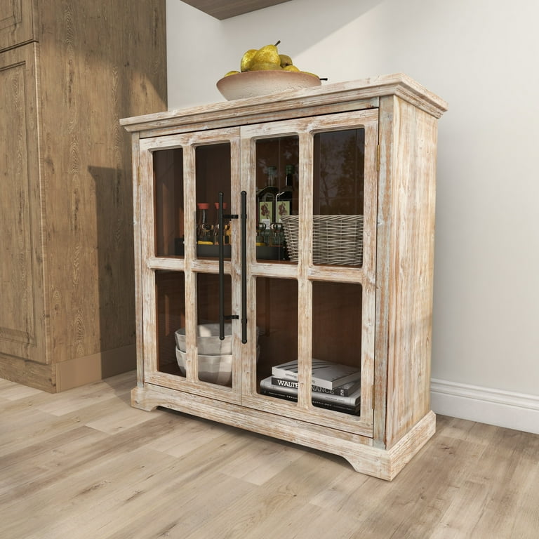 Cheungs Wood Hanging Storage Cabinet with Glass Doors