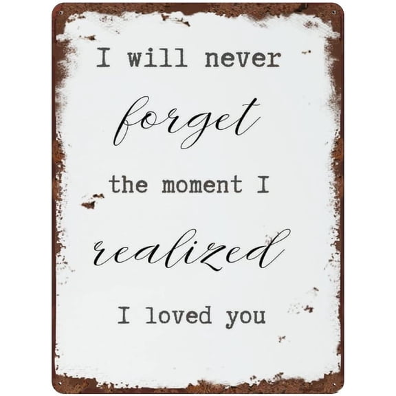 I Will Never Forget The Moment Love Gift Relationship Quote Wall Sign Decor Relationship Present Love Story Art Wall Sign Decor Ways to Say I Love You 8x5.5 Inch