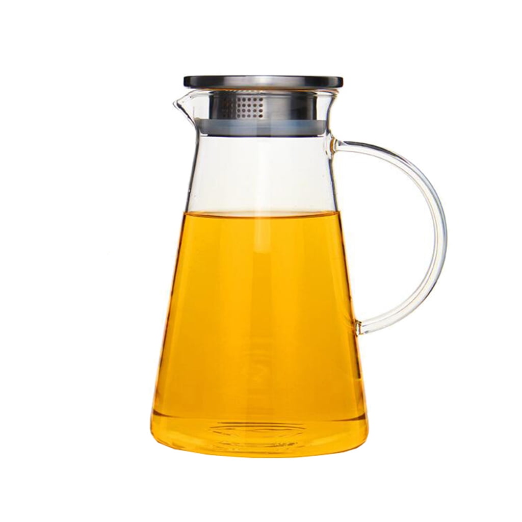 Jugs 1.3L Pitcher Jug large Glass Jug with Lid Glassware Tableware