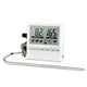 thumbnail image 1 of Termómetro de alimentos Sonda de acero inoxidable LCD Pantalla digital Lectura instantánea con soporte de soporte Calibrador de temperatura para carne de barbacoa Horneado Blanco Inevent HA010795-02, 1 of 7