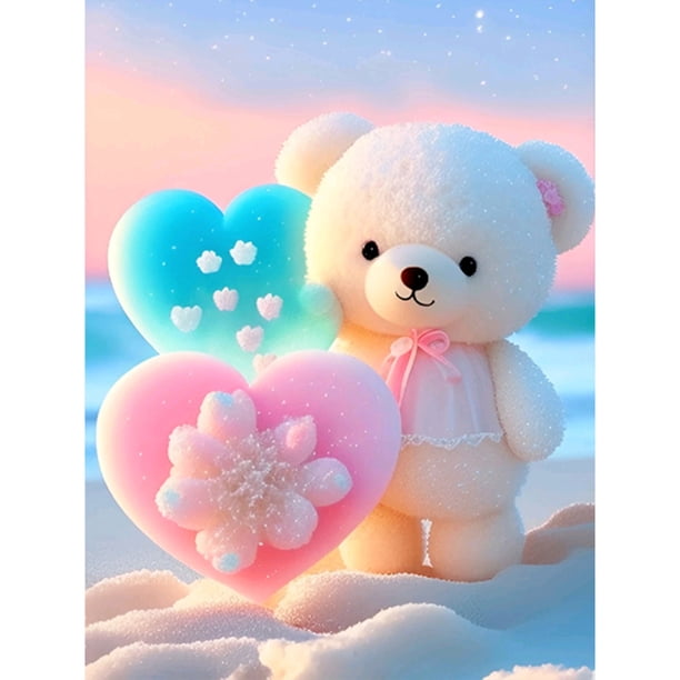 Pintura de diamante 5D DIY Kit de oso de taladro redondo completo artesanía de decoración del hogar (sz4175) Hugtrwg Para estrenar