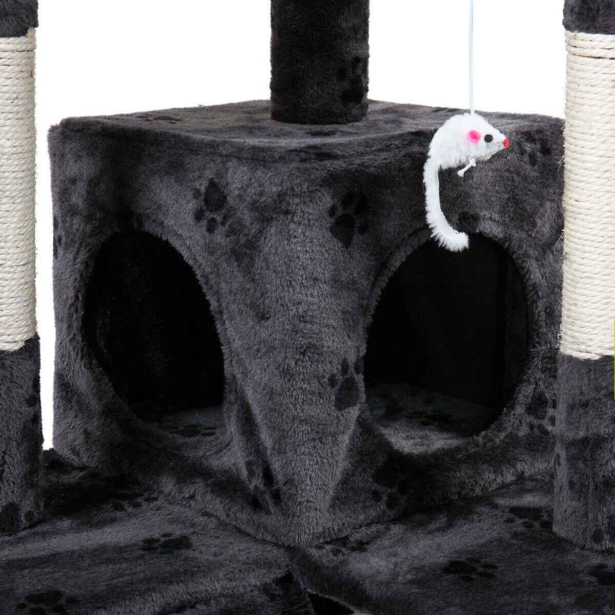 Lowestbest 67-in Cat Tree & Condo Scratching Post Tower, Gray Lowestbest 67-in Cat Tree & Condo Scratching Post Tower, Gray