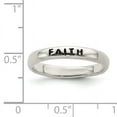 thumbnail image 2 of 925 Sterling Silver Antiqued and Polished Faith Ring, 2 of 2
