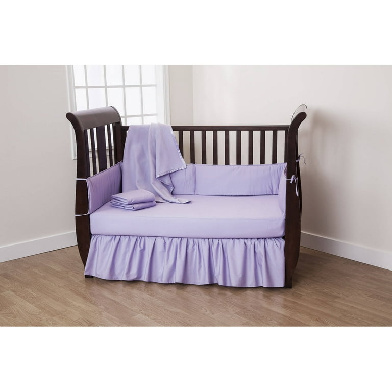 Purple ruffle crib skirt hotsell