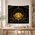 thumbnail image 5 of Floral Garden Lotus with Flower Radiant Serving Intricately, Mystical Fantasy for Space Lovers, Galaxy Room Decor, Mother'S Day Gift, Tapestry Wall Hanging for Bedroom and Dorm, 5 of 7