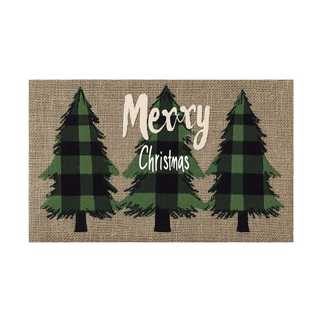 Festive Christmas Doormat Non Indoor/Outdoor Holiday Rug For Home Decoration For Adding Festivity To Your Home! Leather Blanket Outdoor Blankets And Throws Tufted Throw Blanket Dark Throw Blanket for
