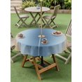 thumbnail image 5 of Light Blue Khaki Ombre Outdoor Tablecloth with Umbrella Hole, Modern Abstract Art Gradient Spillproof Waterproof Outdoor Table Cover, Patio Tablecloths for Party/Garden/Picnic, Round 60 inch, 5 of 9