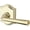 Lifetime Polished Brass, variant on Baldwin Reserve HDFEDRTAR112 Door Handle Sets Half Dummy Right Hand Federal Lever and Traditional Arch Rose Venetian Bronze Finish