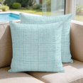thumbnail image 2 of 24x24 Pillow Covers Set of 2, Teal Rustic Square Throw Pillow Covers for Couch/Sofa/Living Room, Vintage Farmhouse Aqua Solid Color Decorative Soft Pillowcases for Couch Throw Pillows, 2 of 9