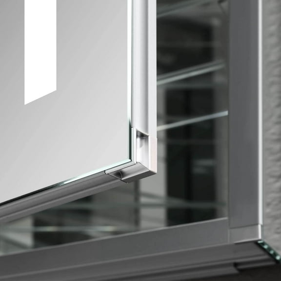 Blossom Pillar 20" LED Medicine Cabinet |Left Hinge| Aluminum Frame | Defogger | Smart Memory