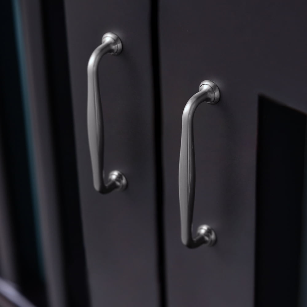 Goo-Ki 6 Pack 5'' Center to Center Vintage Satin Nickel Cabinet Pulls, Sleek Zinc Alloy Cabinet Handles for Classic Furniture Drawer Hardware