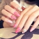thumbnail image 1 of Puntas de uñas, 24 piezas/caja, patrón de rejillas, puntas de uñas rosas, uñas artificiales falsas, uso conveniente, 1 of 7