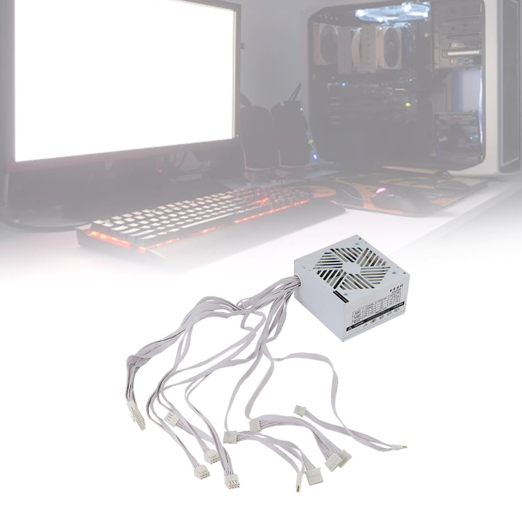 Sinyiin 110-264V 750W Computer Gaming Power Supply with Cooling Fan Video Game Computer Chassis Graphics Card Power Supply