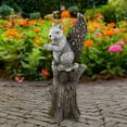 thumbnail image 3 of Northlight Squirrel on Tree Stump Outdoor Garden Statue - 22.75", 3 of 8
