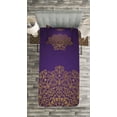 thumbnail image 3 of Ambesonne Mandala Quilted Bedspread Set 2 Pcs, Ornate Swirl Motif, Twin Size, Purple Yellow, 3 of 3