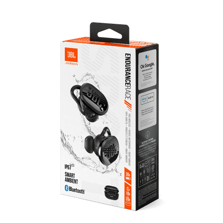 JBL - Endurance Race Waterproof True Wireless Sport Earbud Headphones - Black
