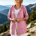 thumbnail image 6 of Womens Rain Jacket with Hood Lightweight Waterproof Windproof Breathable Full Zip Packable Outerwear Casual Hiking Travel Coat, 6 of 9