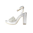 thumbnail image 3 of Sandalia de vestir Tacones Mujer Sintetico Plata Leon 253480, 3 of 4