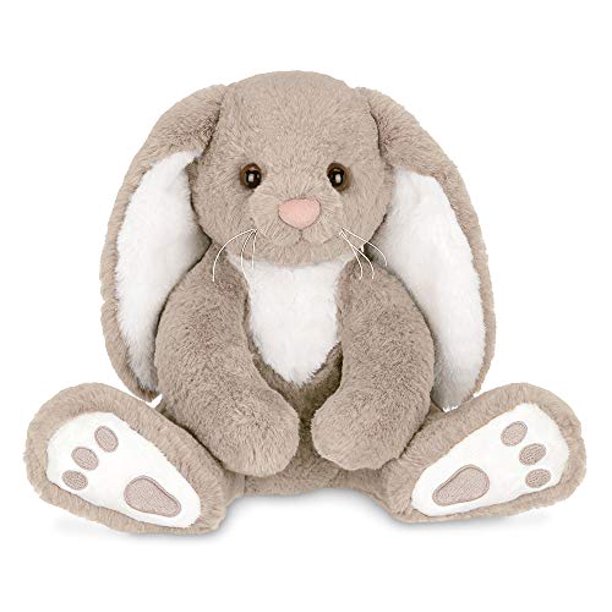 Bearington Boomer Plush Taupe And White Bunny Stuffed Animal 10 5 Inches Walmart Com