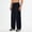 Black, variant on Mens Pants Stretch Lightweight Straight Leg Trousers with Pockets Slim Fit Fitness Training Fashion Pants Summer Cool Clothing Navy Size M