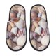 thumbnail image 1 of Balery Sea Shells Pantuflas de Casa de Felpa Silenciosas con Diseño Estampado, Zapatillas Cómodas Antideslizantes de Algodón para Interior-Medium, 1 of 8