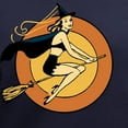 thumbnail image 3 of CafePress - Retro Witch T Shirt - Women's V-Neck Dark T-Shirt, 3 of 4