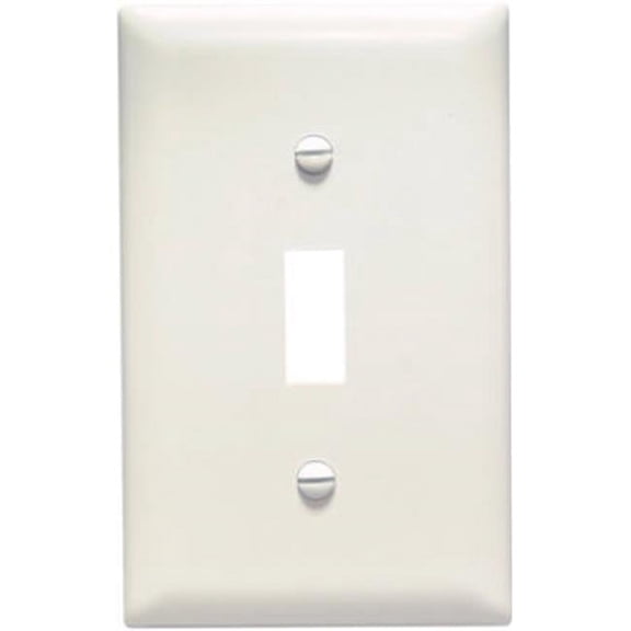 TP1LACP10 1 Gang 1 Toggle Opening Nylon Wall Plate, Light Almond