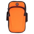 thumbnail image 1 of Soporte para teléfono, brazalete para correr, bolsillo para llaves, correa de brazo ajustable, bolsa para teléfono móvil deportivo, color naranja, 1 of 1