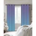 thumbnail image 3 of Ombre Blue Purple Blackout Curtains 45 Inches Long for Bedroom, Colorful Painting Thermal Insulated Room Darkening Black Out Window Curtain Panels Grommet Drapes for Living Room, 3 of 8