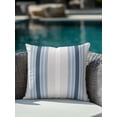 thumbnail image 4 of Outdoor Pillows Waterproof, Grey Blue Vertical Stripes Bedding Throw Pillows with Insert for Couch Sofa Bed, Modern Minimalist Abstract 16x16 Inch Pillowcases Decorative Patio Pillow Set of 1, 4 of 8