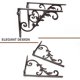 thumbnail image 3 of Sungmor Soportes de Repisa de Hierro Fundido, Soporte Colgante de Pared de 10.3", Marrón, 2 Piezas, 3 of 8