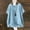 Light blue2, variant on Womens Linen Tops Womens T Shirts Loose Fit Elbow Sleeve Tops Women Gauze Popover Tops For Women Womens Summer Tops With Sleeves Cotton Tunic Blouses For Women Gauze Shirts