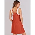 thumbnail image 3 of ANRABESS Women Athletic Dress Summer Tennis Workout Active Sports Mini Romper Dress Built in Shorts Travel Vacation Clothes Red X-Large, 3 of 10