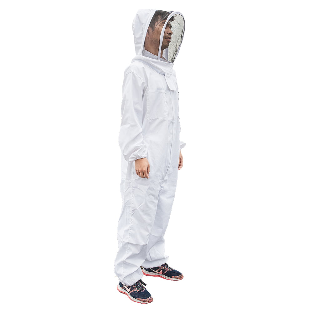 Details about   2XL Professional Full Body Beehive Beekeeping Suit Supporting Veil Hood White 