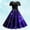 #070-Multicolor, variant on Haivin Spring/Summer Women's Round Neck Short Sleeve Dress Retro Print A-line Dress