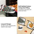 thumbnail image 4 of Christmas Tree with Holly and Berries 5 Pcs Kitchen Set Heat Resistant Oven Mitts and Non-Slip Pot Holders with Adjustable Cooking Apron, 4 of 6