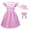 Pink & Cap Sleeve, variant on IBTOM CASTLE Girls Pink Gingham Costume Dress Movie Cosplay Kids Party Halloween Fancy Plaid Dress up Photoshoot with Hat Bow for Child 3-4 Years Pink & Bowknot