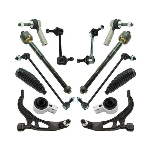 Front and Rear Control Arm Ball Joint Tie Rod and Sway Bar Link Kit 14 Piece - Compatible with 2011 - 2017 Ford Explorer 2.3L 4-Cylinder 2012 2013 2014 2015 2016