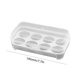 thumbnail image 2 of Titular de huevo Cartón de huevos de rejilla 3/4/8 con tapa Egg Keeper apilable sin BPA para Camping Picnic, 2 of 5