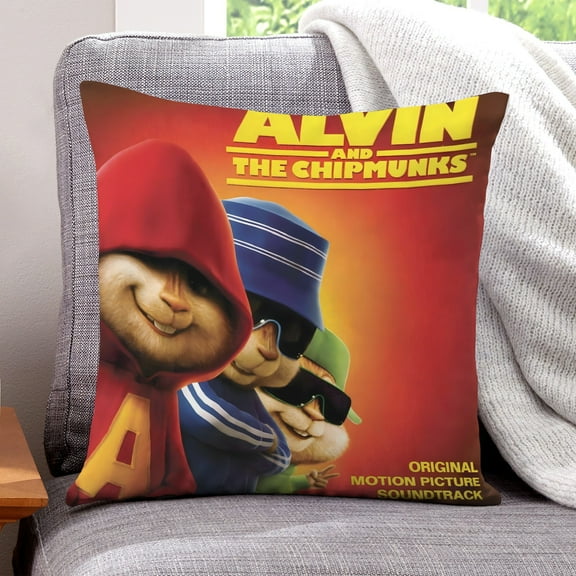Alvin and the Chipmunks Super Soft Pillowcase for Home Decor, Suitable for Living Room, Bed, Sofa, 18×18 Inches
